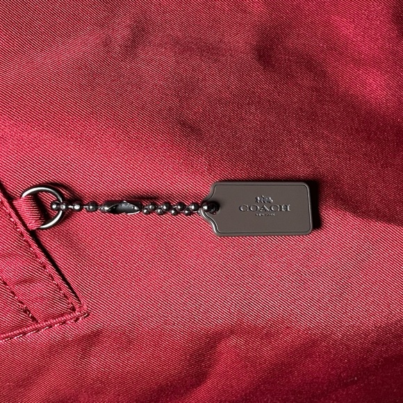 Coach Cherry Red trench-coat  size Large - Picture 3 of 9